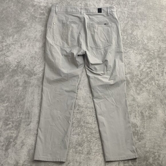 Vuori Meta Pants Mens 32x27 Gray Performance Golf Zip Pocket Stretch Slim Casual - Picture 14 of 16